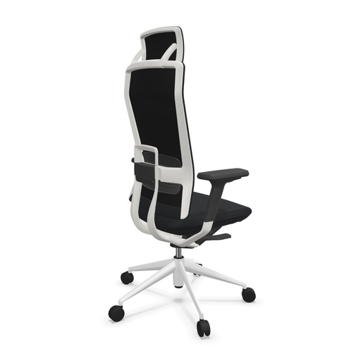 Silla TNK Flex 50 tapizada Express Actiu con estructura blanca