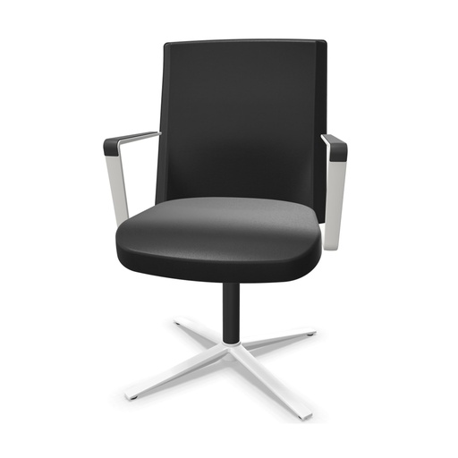 Sillón Cron Class 20 respaldo medio piel base cross