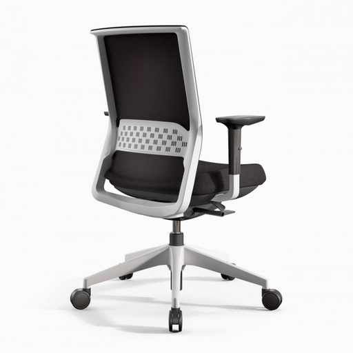 Silla Stay 50 tapizada Express Actiu con estructura blanca