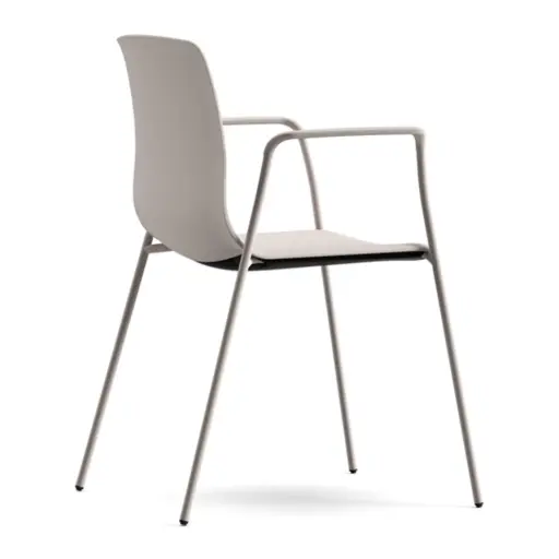 Silla Noom 50 con 4 patas de acero y carcasa de plástico | Personalizada