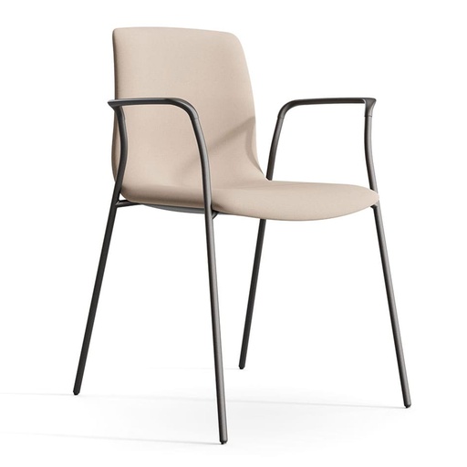 Silla Noom 50 con 4 patas de acero tapizada integral
