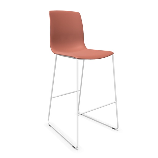 Taburete Noom 50 con base patín y carcasa de plástico