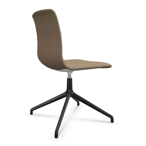 Silla Noom 50 con base giratoria fija tapizada integral