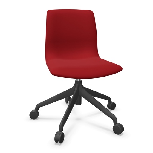 Silla Noom 50 con base de 5 ruedas tapizada integral