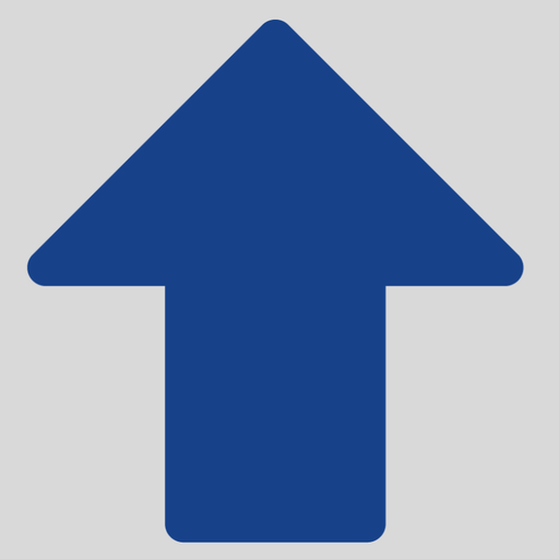 Flecha adhesiva para suelo azul