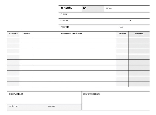 Talonario Albarán 1/4 apaisado triplicado A-121 Apli