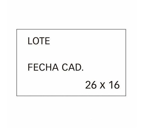 Rollo para etiquetadora blancas removible de 26 x 16 mm Apli 101950 (pack 6 rollos)