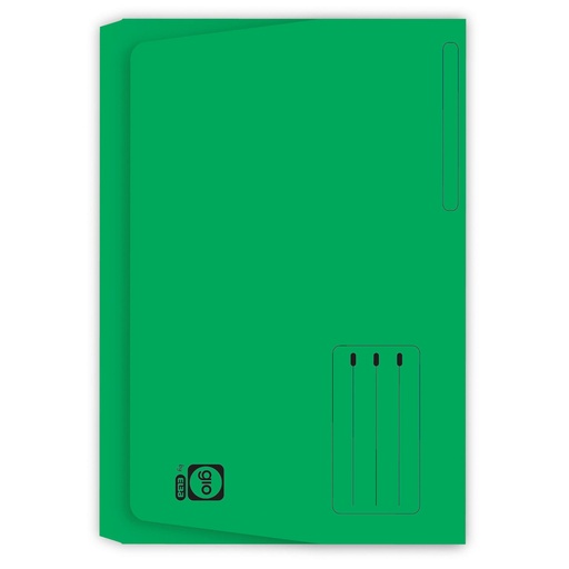 Subcarpeta Pocket Folio 320 g/m² verde Gio (Paquete 25 unidades)