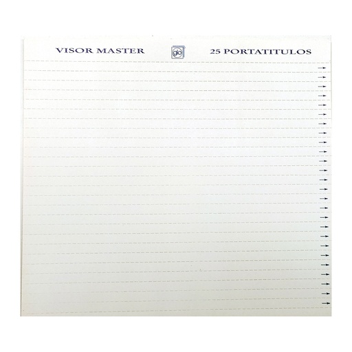 Etiquetas para visor master Gio para carpetas colgantes (Hoja 25 unidades)