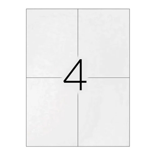 Etiquetas adhesivas A4 105 x 148,5 mm Q-Connect (Caja 100 hojas)