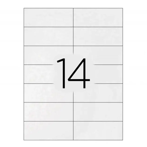 Etiquetas adhesivas A4 105 x 42 mm Q-Connect (Caja 100 hojas)