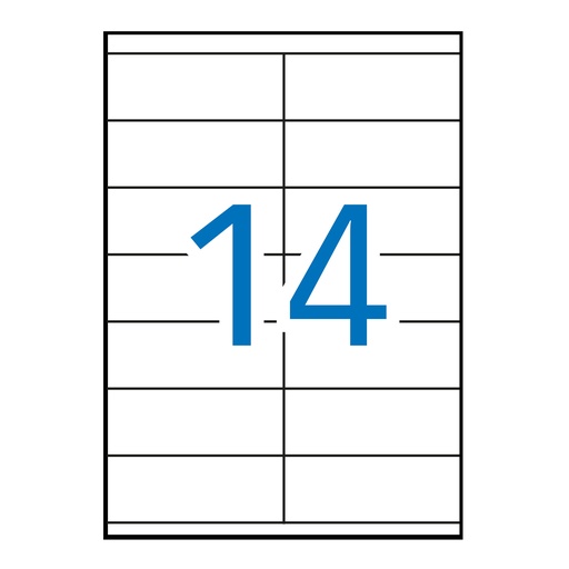 Etiquetas adhesivas A4 105 x 40 mm Apli (Caja 100 hojas)