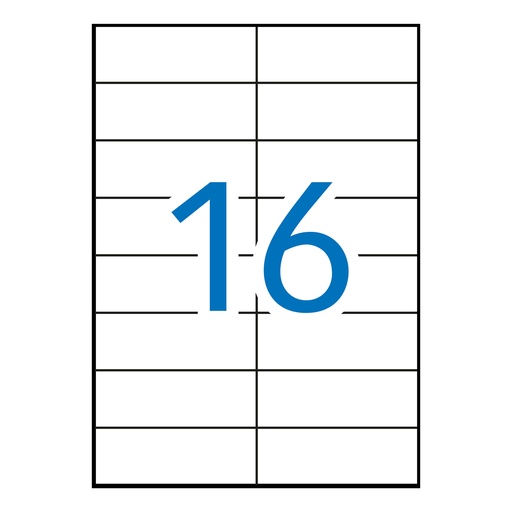 Etiquetas adhesivas A4 105 x 37 mm Apli (Caja 100 hojas)