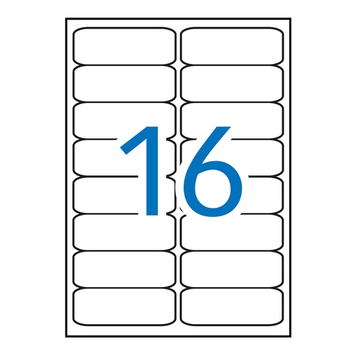 Etiquetas adhesivas A4 99,1 x 34 mm Apli (Caja 100 hojas) Cantos redondeados