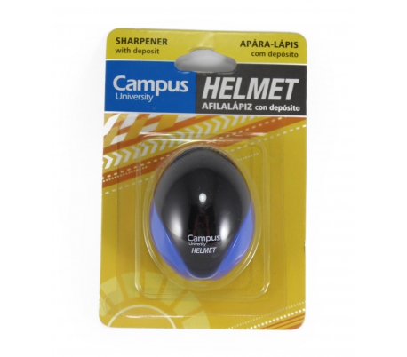 Sacapuntas con depósito de plástico Campus Helmet