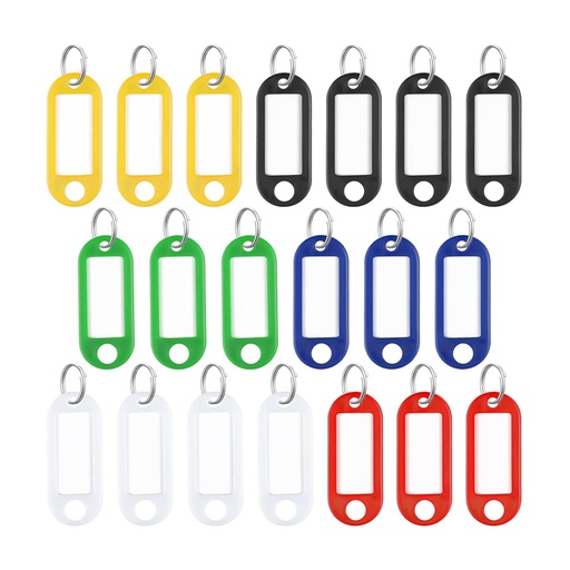 Llaveros portaetiquetas en varios colores Nova Plus (Bote de 20)