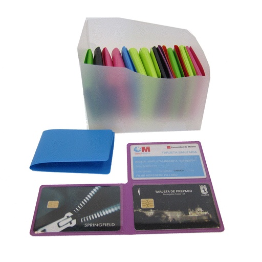 Funda portacarnet para tres tarjetas