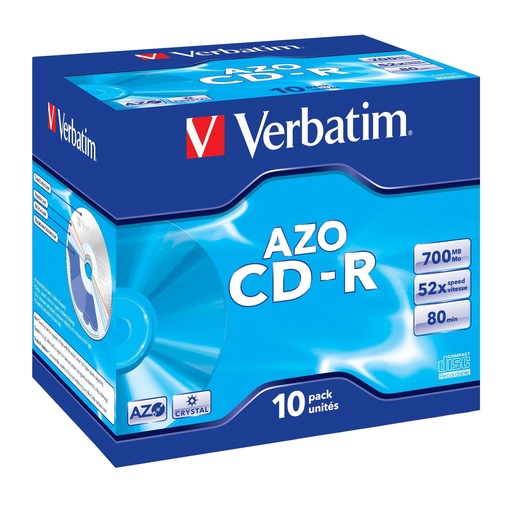 CD-R 700 MB con caja Verbatim (Pack 10 unidades)