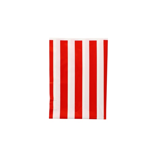 Bolsa de disfraz 56 x 70 estampado blanco con rayas rojas a doble cara (Pack 25 unidades)