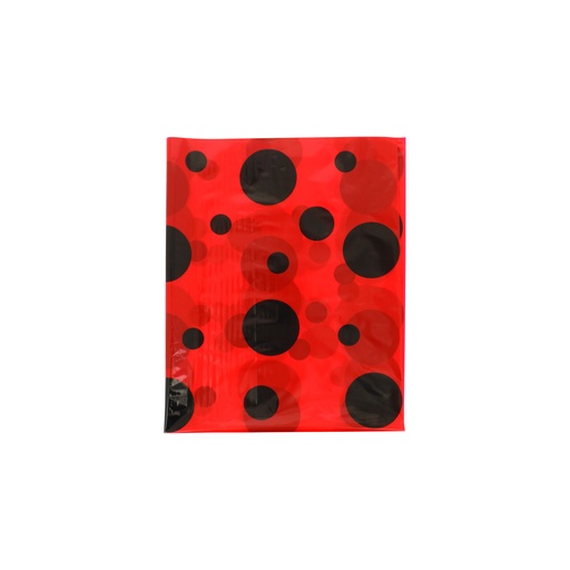 Bolsa de disfraz 56 x 70 estampado rojo con topos negros a doble cara (Pack 25 unidades)