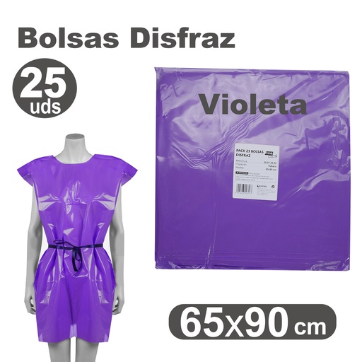 Bolsa de disfraz 65 x 90 violeta (Pack 25 unidades)