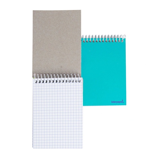 Bloc de espiral A7 16º cuadriculado 80 hojas Liderpapel