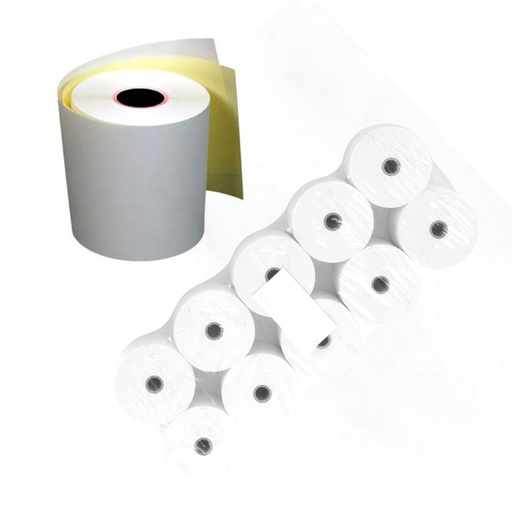 Rollo de papel térmico autocopia 76,5 x 65 x 12 mm (Pack 10 unidades)