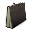 Carpeta clasificadora con fuelle 1/4 de 20 departamentos negra Liderpapel