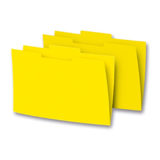 Subcarpeta con pestaña central Folio 250 g/m² amarillo Gio (Paquete 50 unidades)