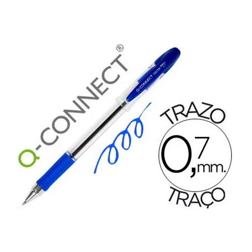 Bolígrafo Q-Connect Delta 0.7 azul KF00376 (Caja 12 unidades)