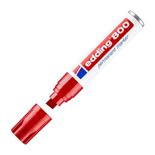 Rotulador permanente Edding 800 rojo