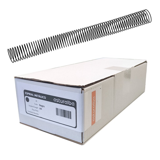 Espiral metálico negro 32 mm 5:1 (Caja 50 unidades)