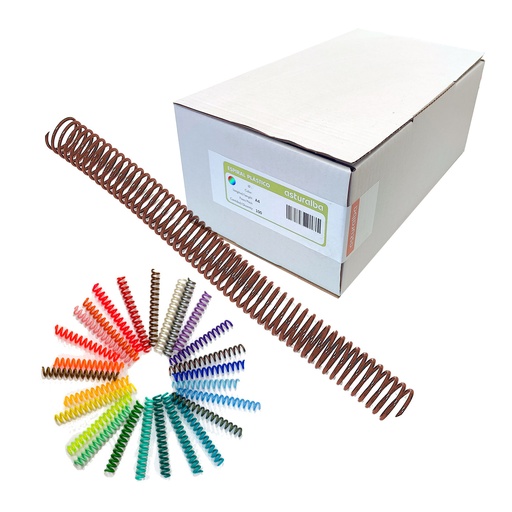 Espiral de plástico color 38 mm 3:1 (Caja 50 unidades)