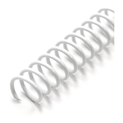 Espiral de plástico blanco 12 mm 5:1 (Pack 10 unidades) 