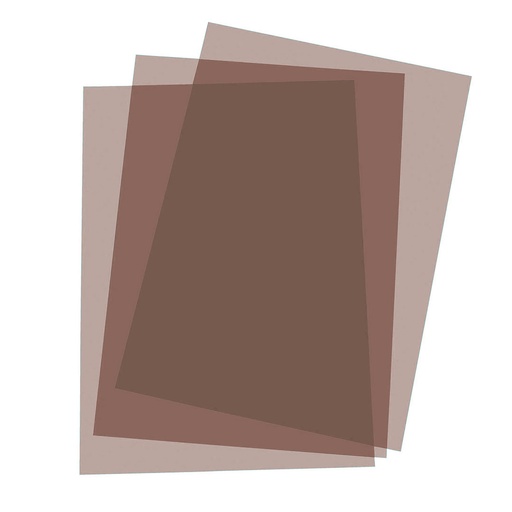 Portada de encuadernación A4 fumé transparente de plástico de 180 micras (Caja de 100)