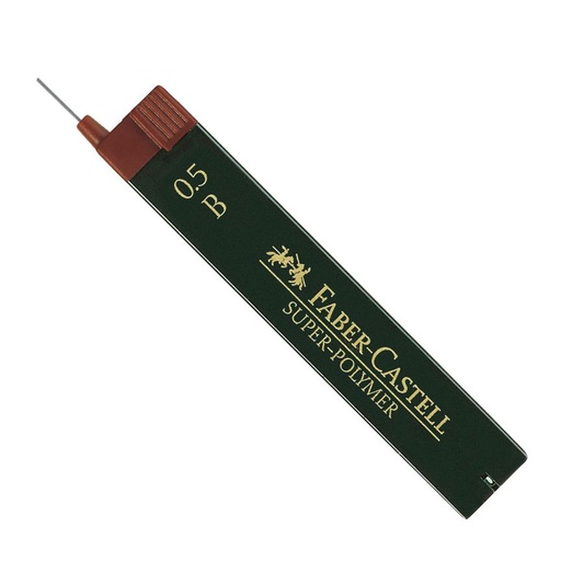 Minas Faber-Castell Super-Polymer 0,5 mm B (Tubo de 12 unidades)
