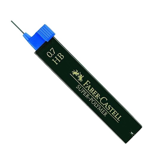 Minas Faber-Castell Super-Polymer 0,7 mm HB (Tubo de 12 unidades)