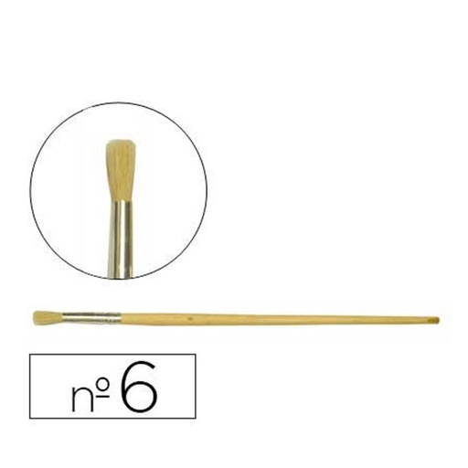 Pincel óleo Artist Nº 6 pelo de cerda mango largo  