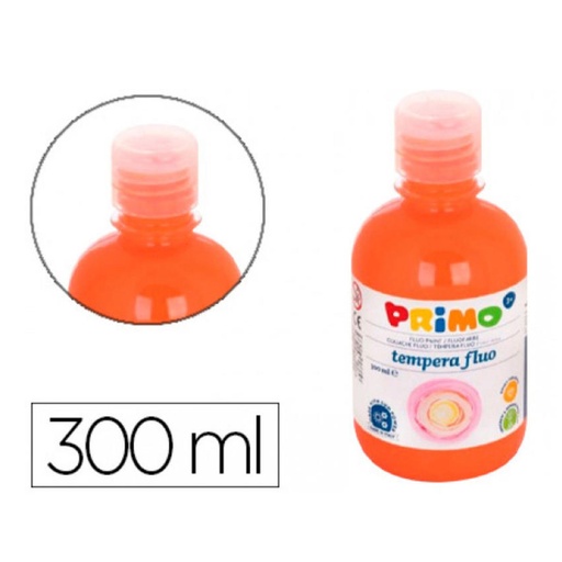 Témpera escolar líquida Liderpapel 300 ml naranja fluorescente