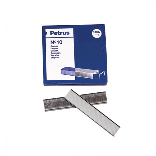 Grapas nº 10 galvanizadas Petrus (Cajita 1000 unidades)