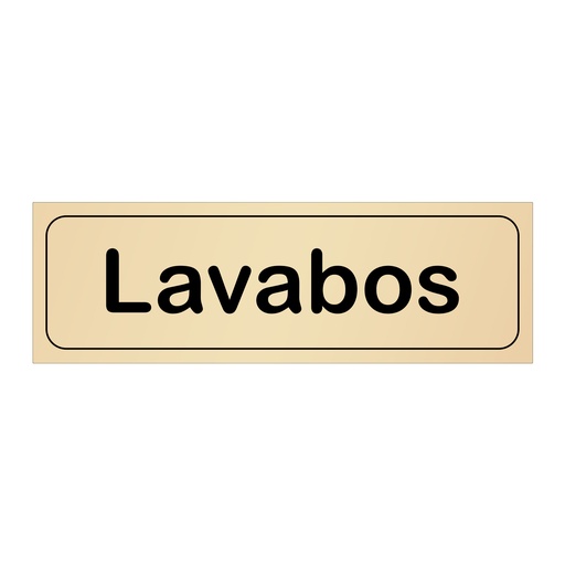 Rótulo adhesivo de pared "Lavabos" 170 x 55 mm