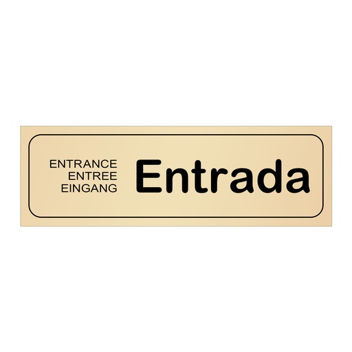 Rótulo adhesivo de pared "Entrada" 170 x 55 mm