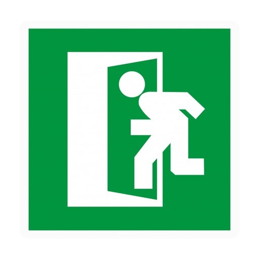 Pictograma adhesivo de Salida de Emergencia 114 x 114 mm