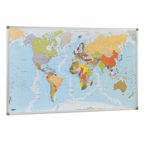 Mapamundi magnético político Faibo mural 84 × 140 cm – Ref. 173
