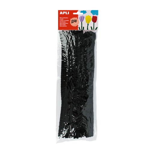 Limpiapipas negros Apli (Bolsa 50 unidades)