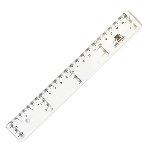 Regla transparente escolar 20 cm Liderpapel