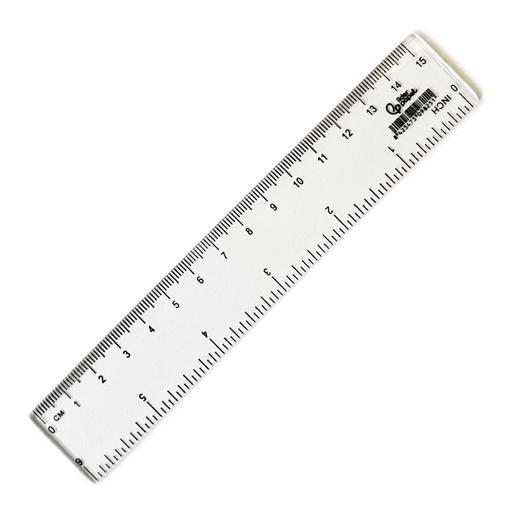 Regla transparente escolar 15 cm Liderpapel