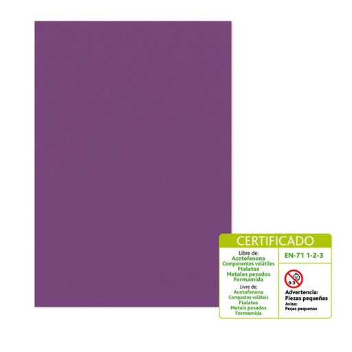 Lámina de goma EVA 40 x 60 cm 5 mm violeta Fixo Kids