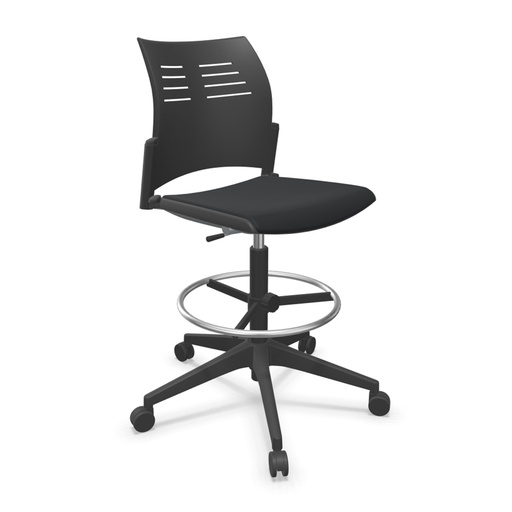 Taburete Spacio con base de 5 ruedas Express Actiu