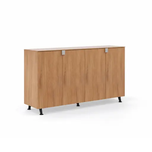 Armario bajo de diseño Arkitek Actiu con puertas batientes de melamina alto 88 cm